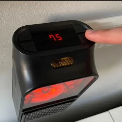 adjusting the temperature in Flame Heater